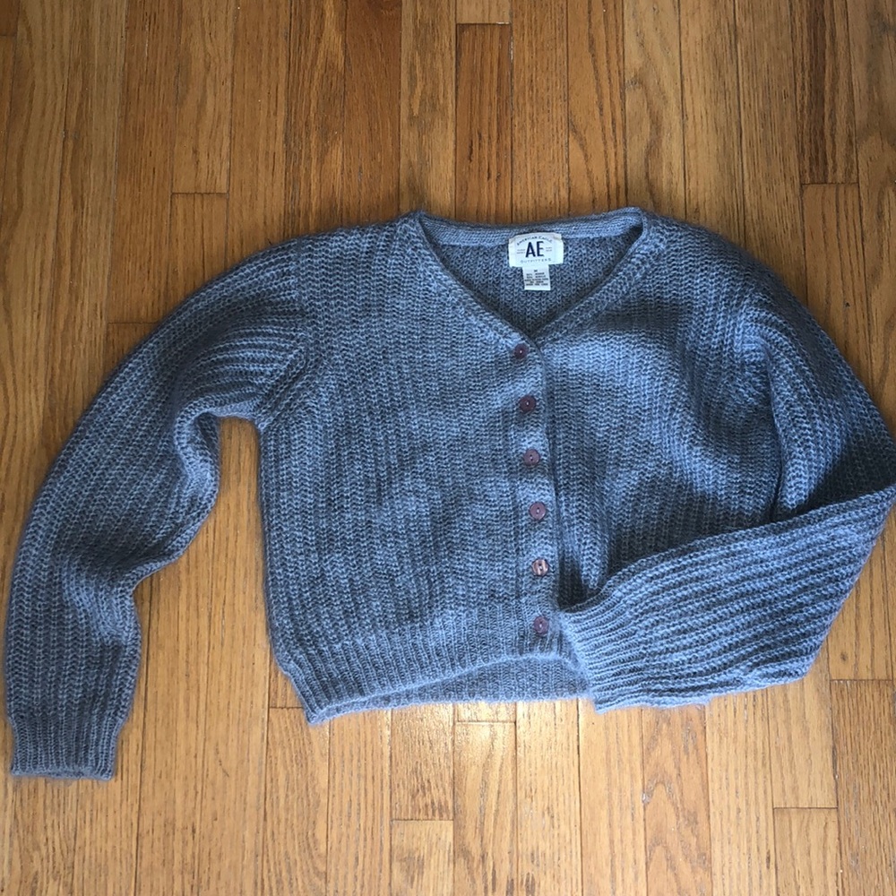 AE Fuzzy Cropped Sweater
